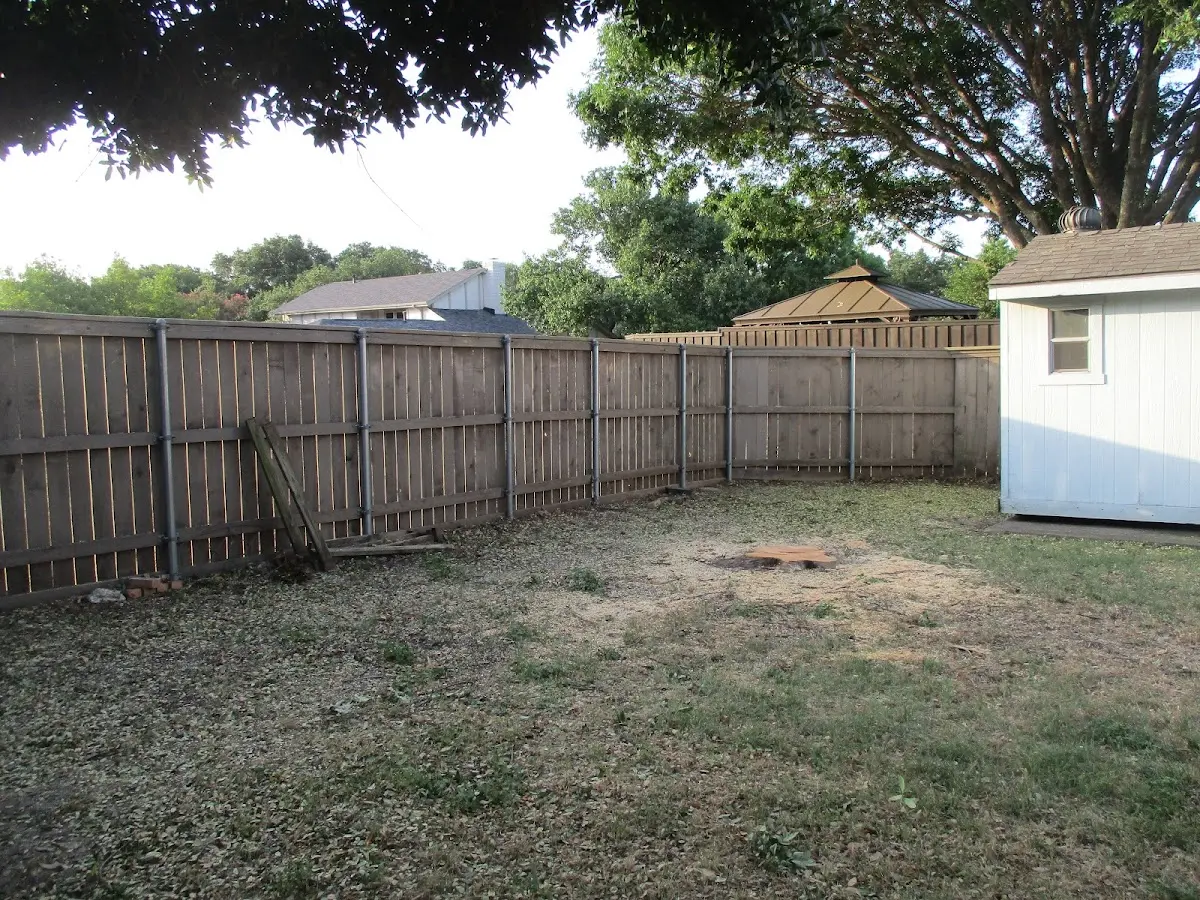 Cleared yard after professional tree removal in Pleasant Prairie